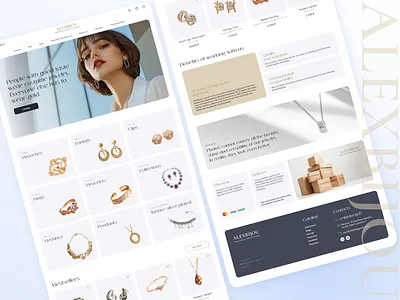 Jewelry store main page ai design e shop figma landing page ui web web design webdesign website