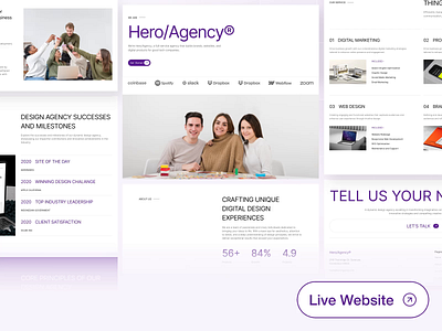 Hero/Agency - Landing Page Design Agency agency agency animation animation business clean design company corporate creative creative agency digital marketing hero agency landing page landing page animation live website marketing marketing agency modern portfolio ui ux