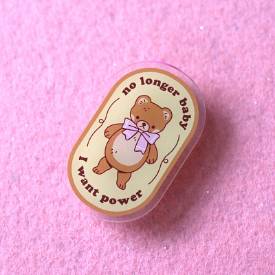 Baby Bear Pin acrylic pin bear cute kawaii lovely pin product design teddybear