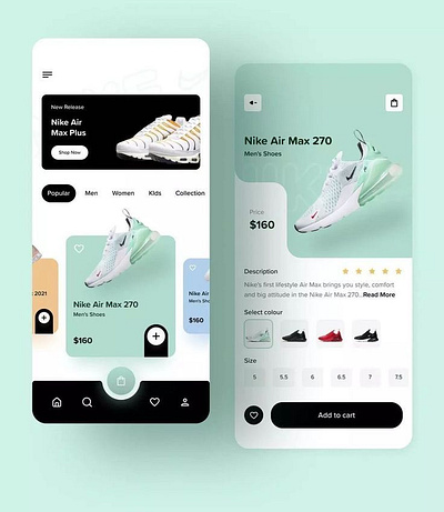 Nike E-commerce app app design nike e commerce app ui