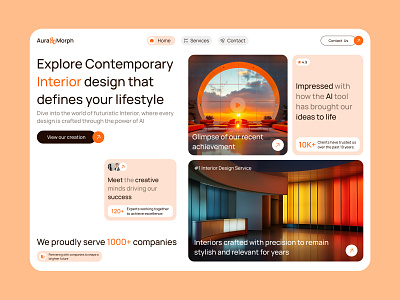 Interior Web Header design figma figma design interior design interior header typography ui ux web web design web header