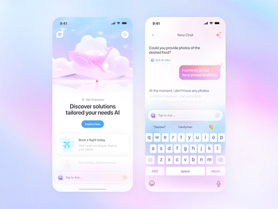 AI Assistant App ai ai app ai startup app app design artificial intelligence assistence chat gpt gpt ios machine learning minimal mobile mobile app product design sajon software tech ui ux