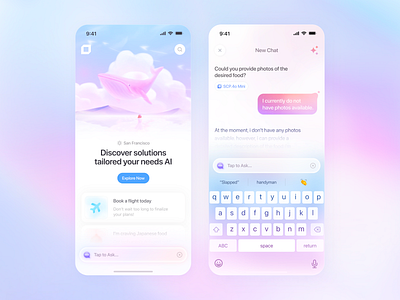 AI Assistant App ai ai app ai startup app app design artificial intelligence assistence chat gpt gpt ios machine learning minimal mobile mobile app product design sajon software tech ui ux