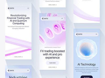 Exito mobile website 3D Animation 3d 3d animation ai app app design design e commerce ecommerce finance fintech mobile mobile app mobile app design mobile web trading web