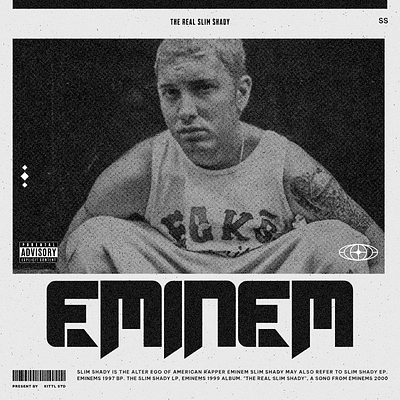 THE REAL SLIM SHADY eminem graphic design poster