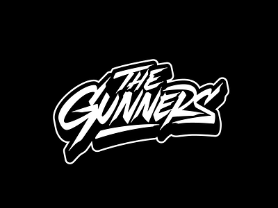 The Gunners calligraphy font lettering logo logotype typography vector