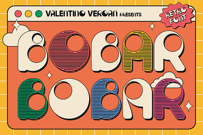 Bobar Bold Variable Retro Font black bobar bold variable retro font bold bold variable retro font brand cartoon chunky display font fat fun funky kids poster psychedelic font retro sans serif font variable variable retro font vintage y2k