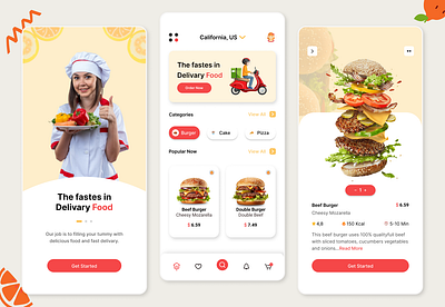 Food Delivery App appdesign delivaryapp dribbble foodapp foodorder foodorderingapps mobileapp ui uidesign ux uxdesign