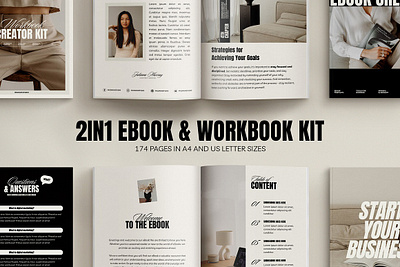 NOLE 2in1 Ebook & Workbook Kit content upgrade ebook ebook canva ebook cover ebook cover template ebook design ebook mockup ebook template canva email marketing lead magnet magazine magazine canva magazine layout magazine template canva opt in freebie workbook workbook canva workbook design workbook mockup workbook template canva