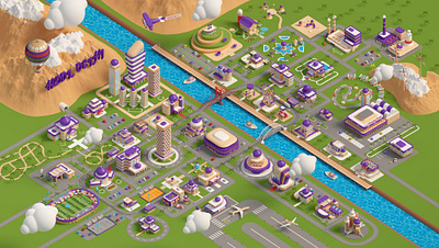 HODLVERSE - Hodl Delhi 3d 3d animation blockchain branding city crypto design game illustration infographic isometric landing page lowpoly motiong graphic render ui unity video web web design