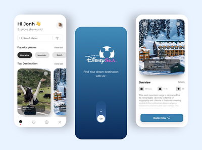 Travel Mobile app adventureapp appprototype bookingapp cleandesign destinationexplorer digitalnomad interactiveui minimalistui mobileappdesign mobileinterface modernui tourismapp travelapp travelexperience travelplanner travelui tripplanningapp uiuxdesign user friendlydesign vacationapp