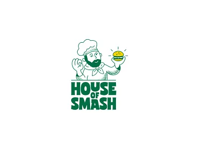 Logo design concept for House of Smash adobe illustrator branding brandlogo burger dribbbleshot flatdesign graphic design logo logodesigner smashburger vector visual identity