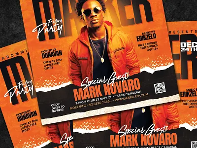 Night Club Flyer Template event flyer graphic money poster psd