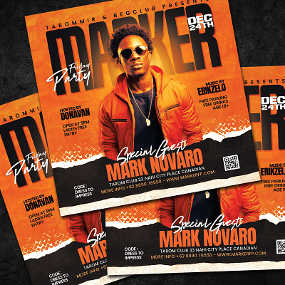 Night Club Flyer Template event flyer graphic money poster psd