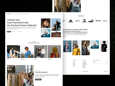 Clothing e-commerce website UI design branding figma landing page ui uiux website