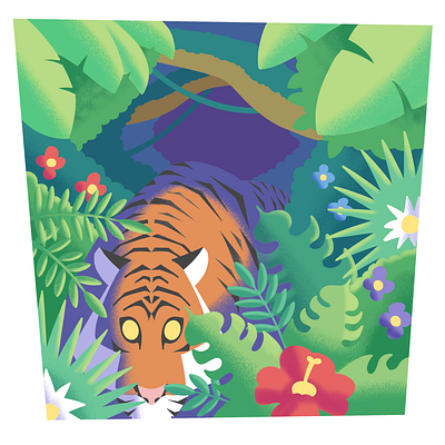 Tiger illustration print print design