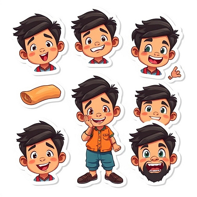 Indian Boy Character adobe photoshop branding cartoon character illustration concept art illustration