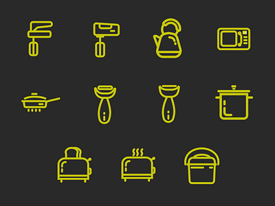 Kitchen Gadgets/Appliances Icons gadget icons gadget icons design icon design iconography icons kitchen icons