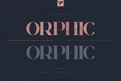 Orphic Typeface - SVG + Solid fonts. Free Font artisan brush grunge headline hipster ink lettering painted font serif solid svg texture textured font typeface vintage