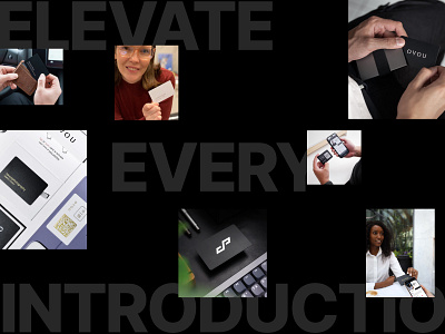 Elevate every introduction. OVOU for Teams. NFC Cards add to contact card design contact contact sharing corporate profile elevate introductions for team graphic design marketing images minimalism nfc card profile profile card profile design profile page saas design share contact smart business card template uidesign