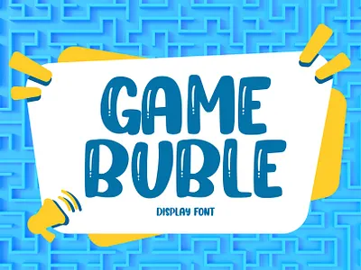 Game Buble fantasyfont kidsstylefont