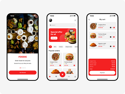 Foodie App app design ui ux