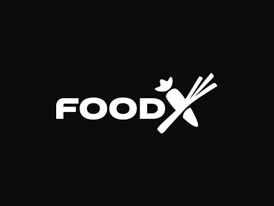 Food X Logo Design branding clever design dual meaning food logo graphic design logo