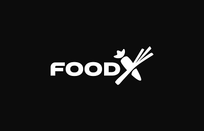 Food X Logo Design branding clever design dual meaning food logo graphic design logo