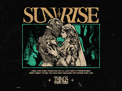 Sunrise - Things That I Did album artwork apparel band merch brand graphic design illustration logo logo design merchandise streetwear tshirt design typography