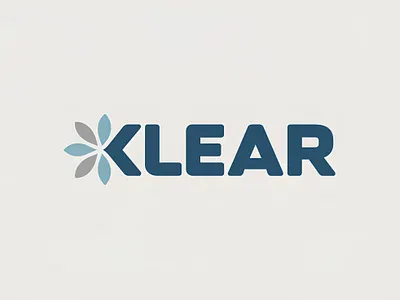 Klear Logo Design with Bold Typography and Leaf Motif branding creative logo logo logo 2025 logo design wordmark