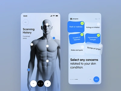 SkinSpotter - AI-based Skin Care App ai app ai application ai mobile app app design agency app design studio beauty app beauty mobile app health care app healthcare app healthcare app design ios iphone medical app mobile app design skin care skin health skincare skincare app women health womens health