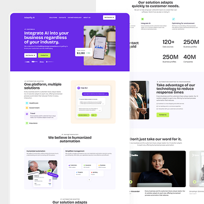 Adaptify AI Website Design ai ai automation ai powered chatbots ai website business intelligence data driven insights landinf page new design smart decision making tools ui ux website