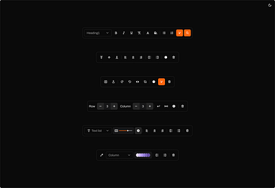 Toolbar design design flat toolbar ui website