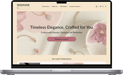 SERAPHINE - E-Commerce website for a Jewelry Brand design ecommerce ecommerce website figma jewelry website landing page ui ui design uiux uiux design web design website