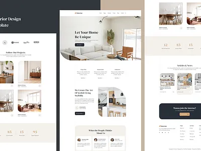 Interior Design Website Template ui