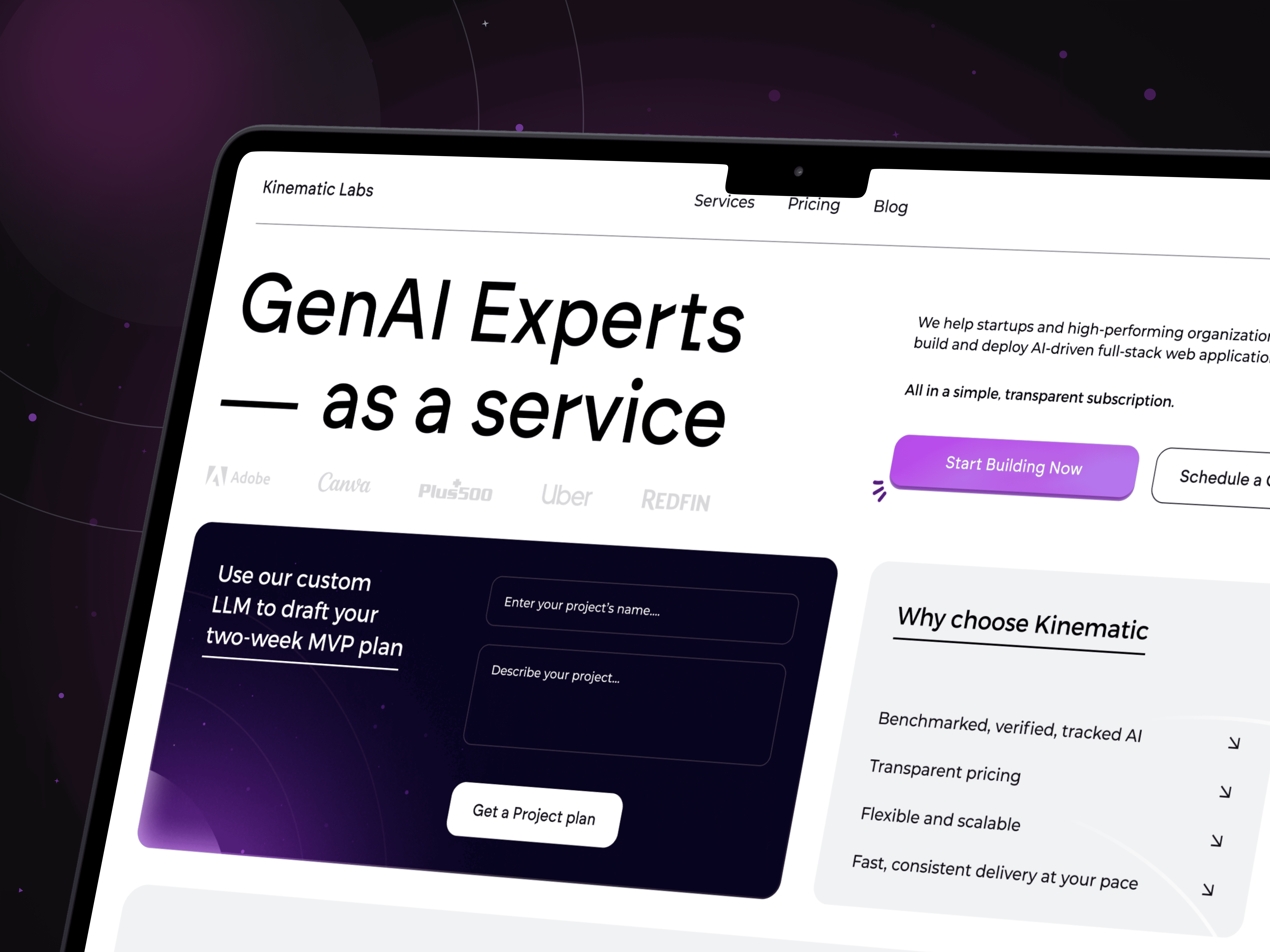 Example of GenAI Innovative Web Design 💡