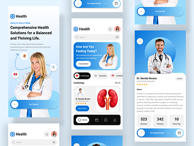 Health Care App app design appointment app booking app homieslab hospital app interface medical care medicine online consultation app online doctor booking online healthcare patient ui uiux ux virtual consultation app web