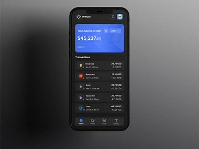 Crypto Wallet Design blue color pallet crypto crypto wallet dark mode trust ui ui design ux ux design wallet