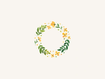 Floral Crown design floral flower logo mark