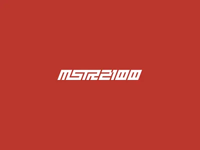MSTR2100 branding clean custom design graphic design grid identity lettering logo logotype minimal red simple type typography white