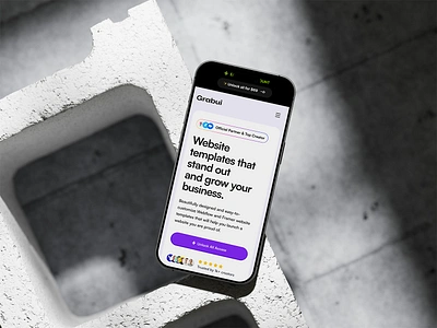 Grabui Website Template Store Responsive agency branding business website clean creative design framer template illustration minimal modern professional website promotion template template store ui uiux template ux webflow template website website template