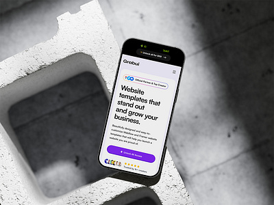Grabui Website Template Store Responsive agency branding business website clean creative design framer template illustration minimal modern professional website promotion template template store ui uiux template ux webflow template website website template