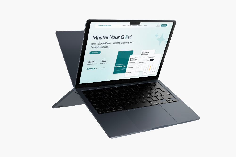VenturePlus: AI-Powered Business Planner animation app branding business design illustration logo motion graphics responsive typography ui ux website
