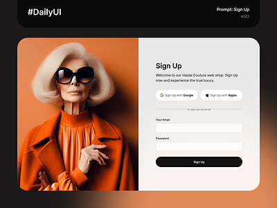 #DailyUI#001 dailyui001 figma signup signup form ui web