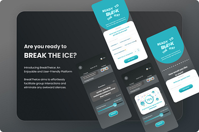 Break the Ice: Engaging UI, Seamless UX fun avatars graphic design group engagement minimalist aesthetic motion graphics responsive design ui uiux inspiration