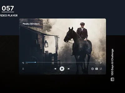 DAY-057 VIDEO PLAYER 100 days ui 100days 100daysofui daily ui challenge design figma player player ui tv app ui user interface video player video player interface video player ui