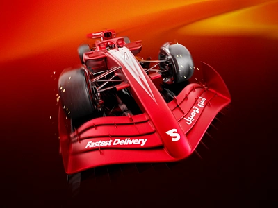 F1 Qatar Grand Prix 2024 x Snoonu 3d bolid delivery f1 formula1 motion qatar race red snoonu