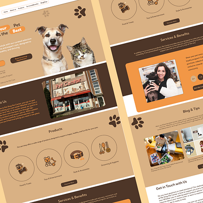 Website design - Pet Centar figma websitedesign