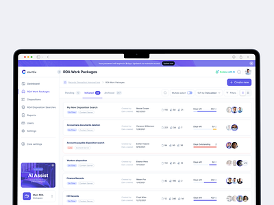 Webapp RDA management UI admin panel application b2b collaboration tool dashboard design figma graphic design interface ui ui design user experience webapp