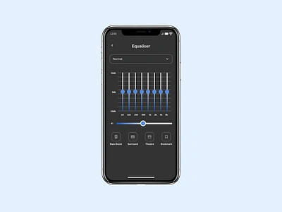 Daily UI Challenge # 75 - Equaliser android bookmark bost branding daily challenge daily ui daily ui challenge 75 design equaliser figma figma design illustration iphone theatre ui uiux